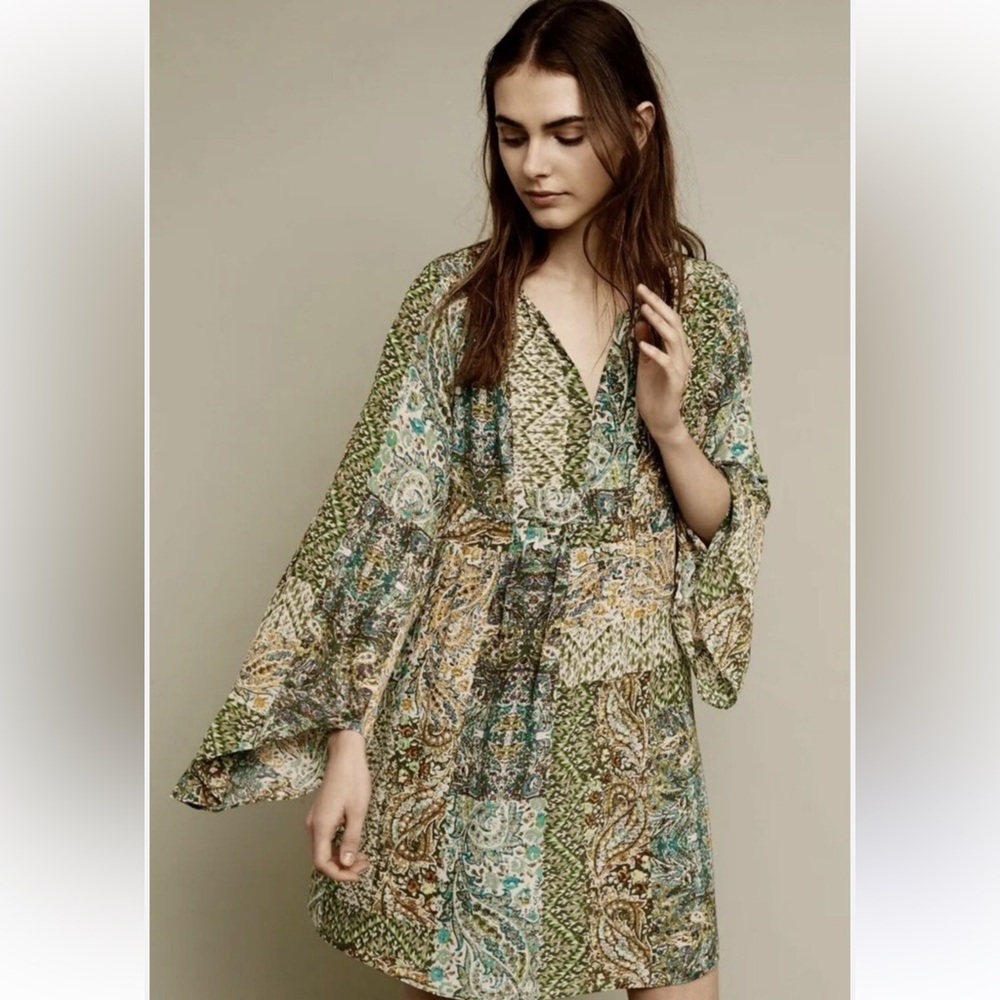 Floreat X Anthropologie Amelie 100% Silk Dress Size 4